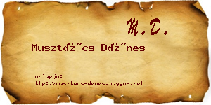 Musztács Dénes névjegykártya