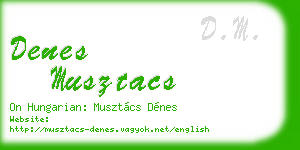denes musztacs business card